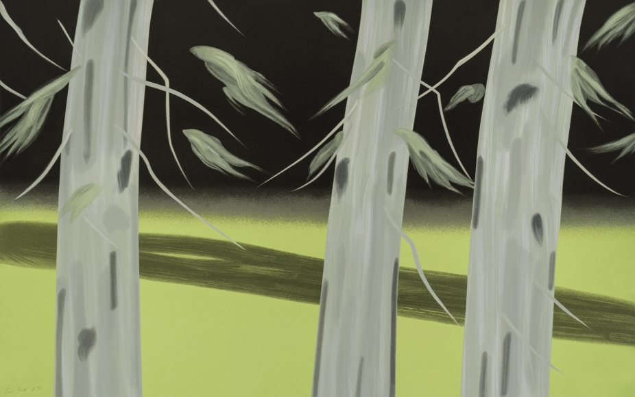Alex Katz Three Trees, 2018 20 color silkscreen on Saunders Waterford 425 gsm paper 37 x 59 inches edition of 60 $14,500