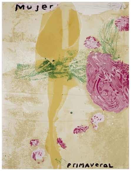 Julian Schnabel Sexual Spring-Like Winter - Mujer Primaveral, 1995 hand painted 15-color screenprint with poured resin 40 x 30 inches edition of 80 Publisher: Lococo FIne Art Publisher $9,000