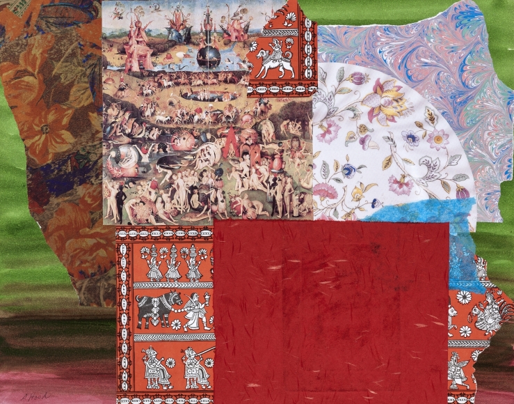 Dorothy Hood Cultures, 1982-1997 collage on mat 16 x 20 inches