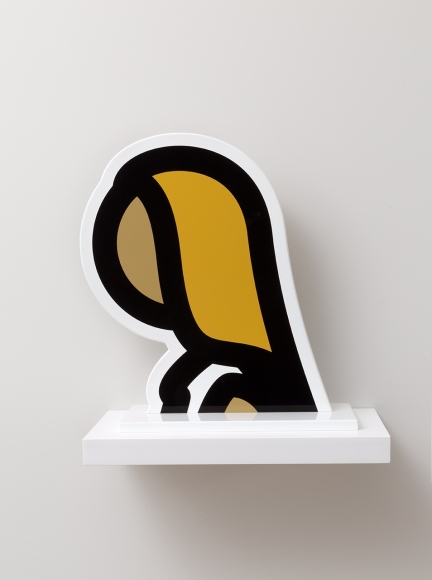 Julian Opie Tina (from Heads Series), 2017 screenprint on sprayed aluminum 13 1/2 x 12 1/8 inches base: 5 1/8 x 11 inches Edition of 20 signed and numbered $8,000