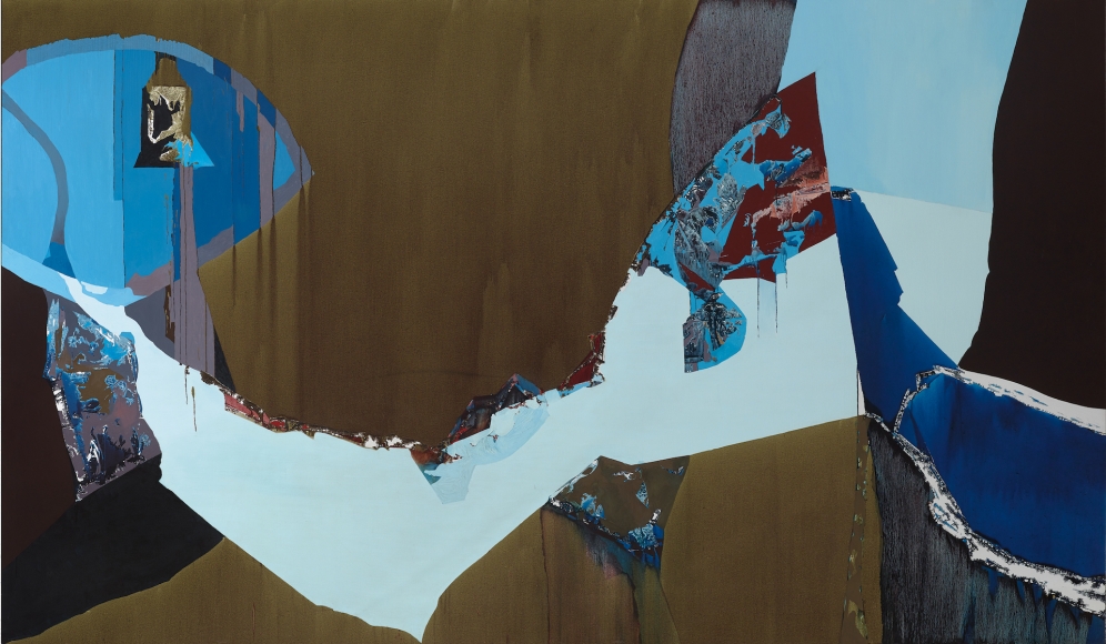 Dorothy Hood Minoan Blue, 1973 oil on canvas 84 x 143 inches