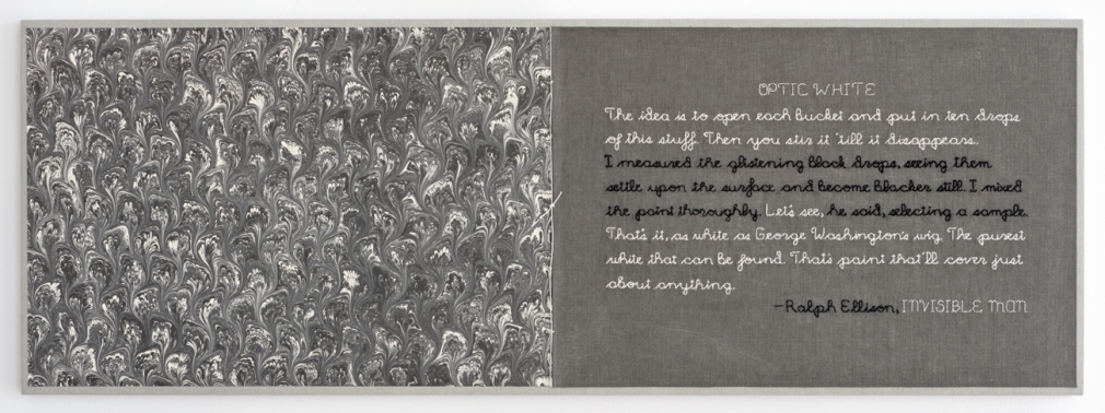 elaine reichek optic white embroidery