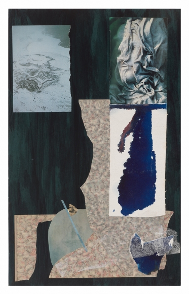 Dorothy Hood Waiting for the Word Snow, 1982-1997 collage on mat 32 x 19 7/8 inches