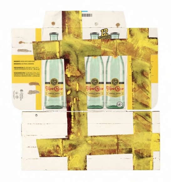 Shane Tolbert Topo Chico, 2019 acrylic on found supports 18 1/2 x 17 inches Inquire
