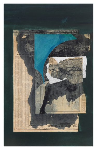 Dorothy Hood Untitled 1056, 1982-1997 collage on mat 32 x 20 inches