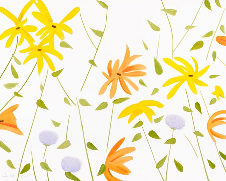 Alex Katz Flowers 2, 2017 acrhival pigment inks on Crane Museo Max 365 gsm paper 22 3/4 x 28 1/2 inches Edition of 100 $5,000