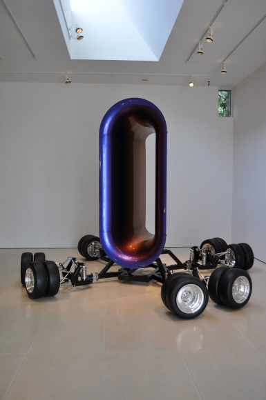 Christian Eckart, Absurd Vehicle, 2009, aluminum, steel, stainless steel, rubber with extreme-effect acrylic urethane, powder-coated and chromed components, 132 x 160 x 160 inches