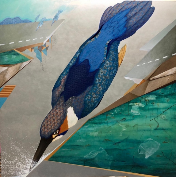 Jagannath Panda (b.1970) The Urban-pecker, 2019 78h x 78w in