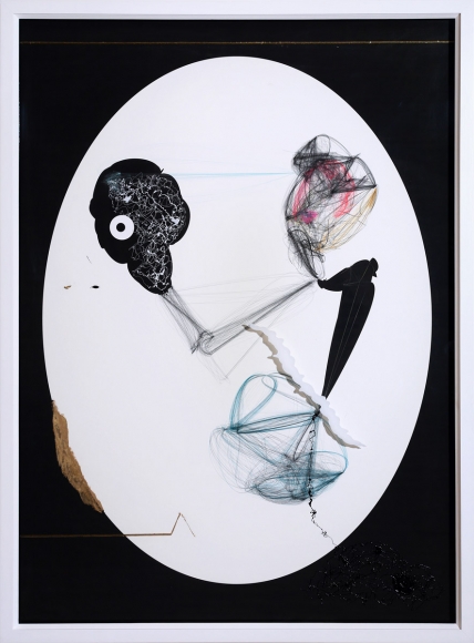 Aditya Pande C:H&M 2014 Mixed media on paper 61.5 x 44.5 in.