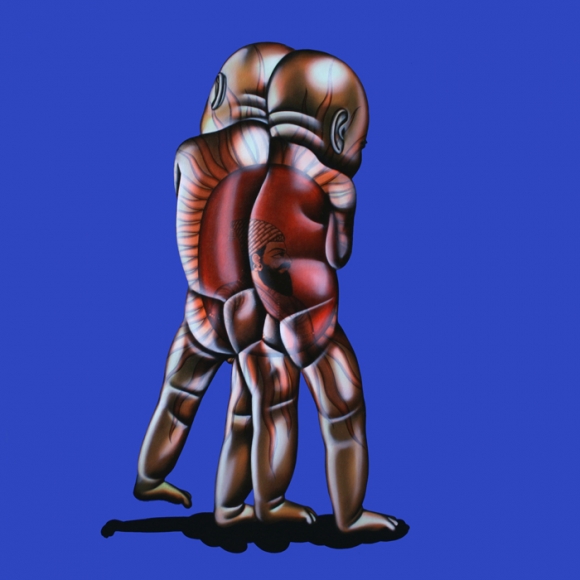 Chintan Upadhyay (b.1972) Programmed, 2008 Acrylic and oil on canvas 36h x 36w in