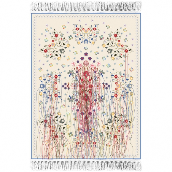 Saks Afridi Gravity Rug 3, 2016 Handmade silk 78h x 48w in.