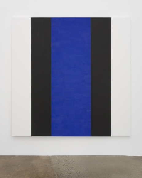 Mary Corse Kayne Griffin Corcoran Contemporary Artist Image Of Untitled White/Blue Inner Band 2000 Glass microspheres in acrylic on canvas