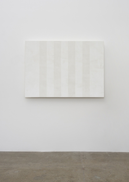 Mary Corse Kayne Griffin Corcoran Contemporary Artist Image Of Untitled White Multiband, Beveled 2012 Glass microspheres in acrylic on canvas