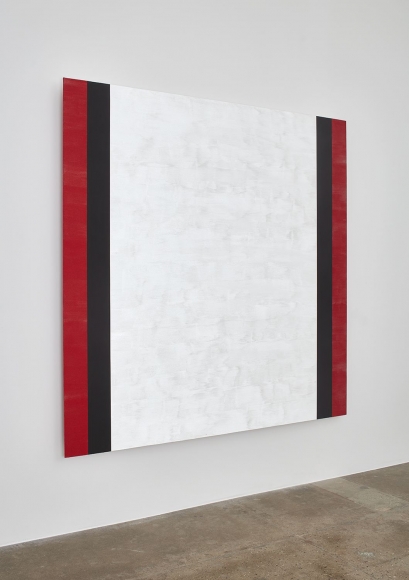Mary Corse, Untitled (Red, Black, White, Beveled), 2015