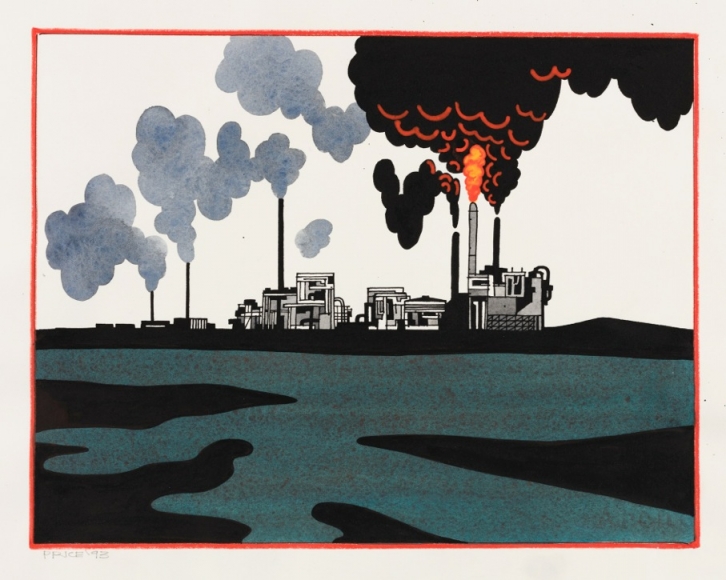Ken Price (Refinery Red Border), 1993