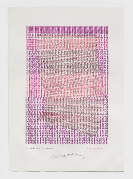 Henri Chopin, La voie et la trace - d'un prisme, 1984