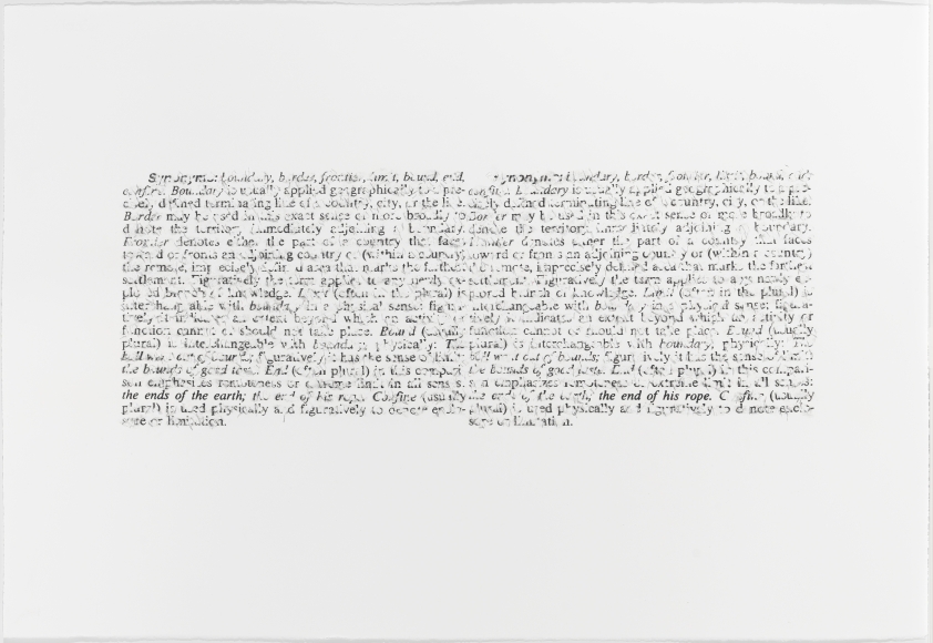 bethany collins bound 1968 toner and graphite on somerset paper 2015