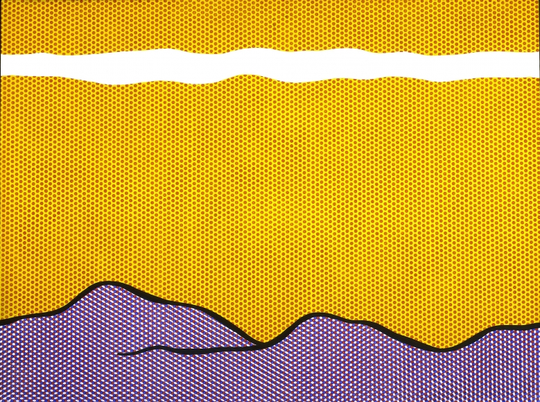 Roy Lichtenstein Purple Range Oil and magna on canvas