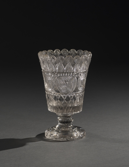 Clear &ldquo;Cape Cod Lily&rdquo; Footed Vase, about 1830, Boston &amp;amp; Sandwich Glass Company, Sandwich, Massachusetts (active 1825&ndash;88)