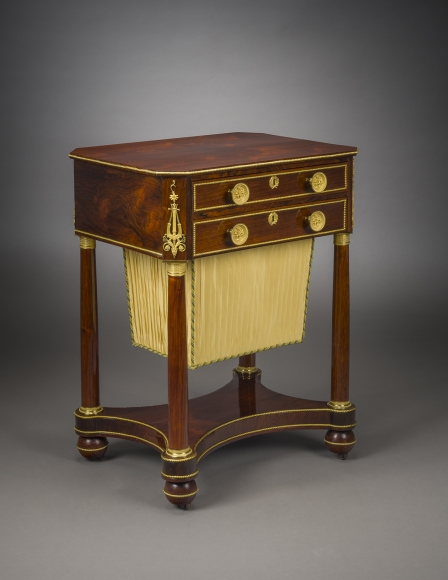 Work Table, about 1819&ndash;24, Attributed to Isaac Vose &amp;amp; Son (active 1819&ndash;25), with Thomas Seymour (1772&ndash;1848) as foreman (active in the Vose Shop, 1819&ndash;25), Boston