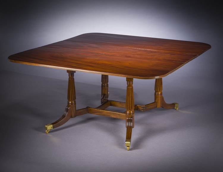 Cumberland-action Dining Table, about 1815&ndash;20, Attributed to Thomas Seymour (1772&ndash;1848; active in the Vose Shop, 1819&ndash;25), possibly for Isaac Vose, Boston