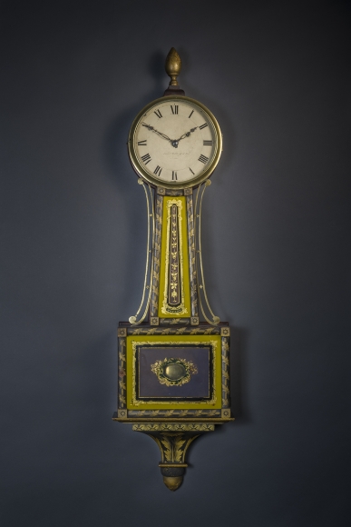 Banjo Clock (The &ldquo;Improved Timepiece&rdquo;), 1823&ndash;26, Simon Willard &amp;amp; Son, Roxbury, Massachusetts (active 1823&ndash;26)