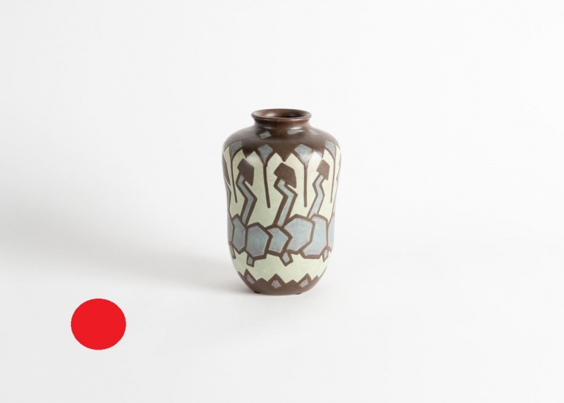 Art Deco Stoneware Vase Villeroy Boch Collection Maison Gerard