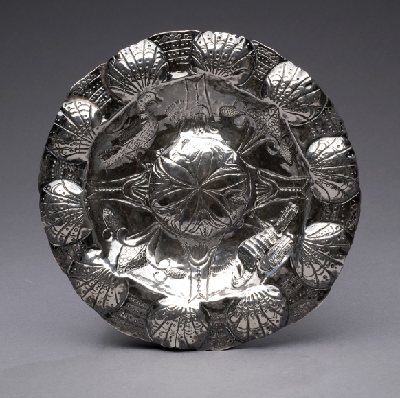Round Tray with Birds