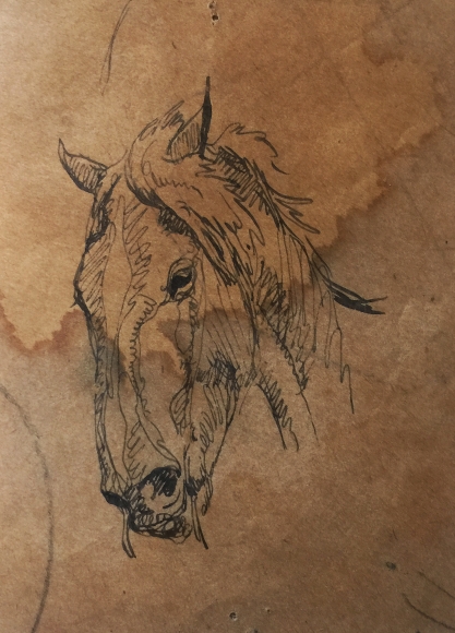MAYNARD DIXON HORSE SKETCH