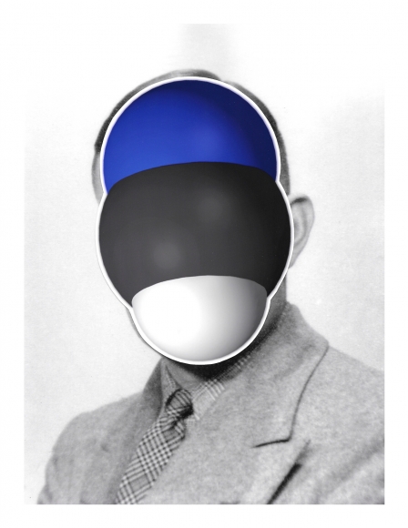DG Krueger, collage, suicide, Vanishing Acts, Alan no. 2_cyanide (suicide) (or accident) (or murder), 2017