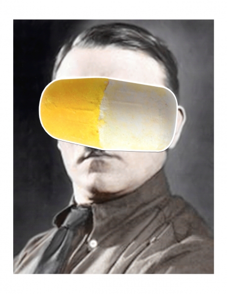 DG Krueger, collage, Vanishing Acts, Adolf_cyanide, 2017