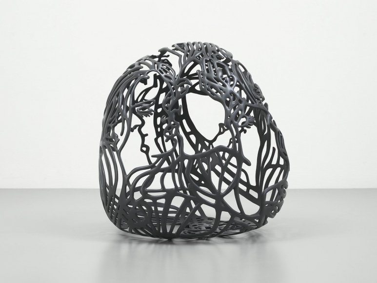 Baisers 1 by Ghada Amer, 2011-12, Black Painted bronze, Sculpture, Tina Kim Gallery