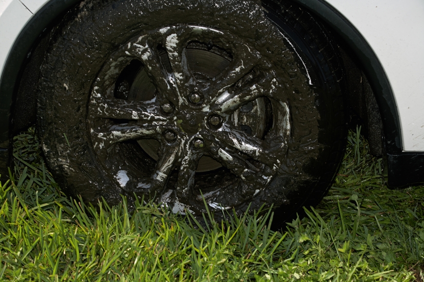 Roe Ethridge Muck Covered Wheel, 2011