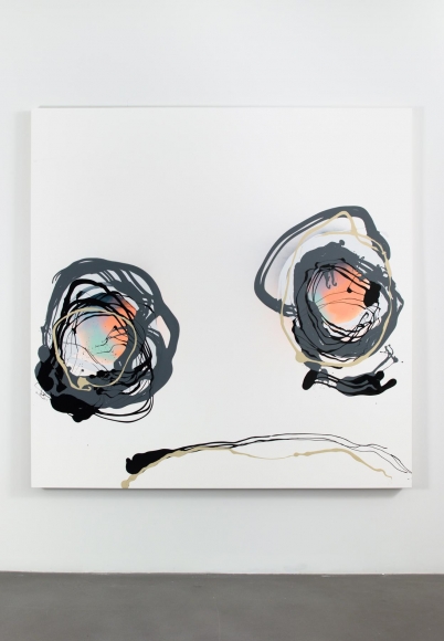 Untitled 2015 Enamel on gessoed panel