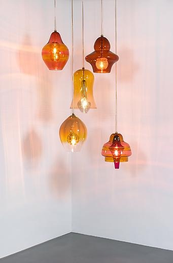 Untitled 2013 Set of Five glass lamps