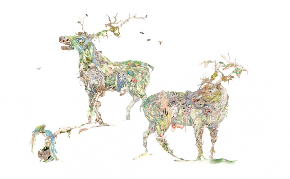 Laura Ball, The Caribous, 2016