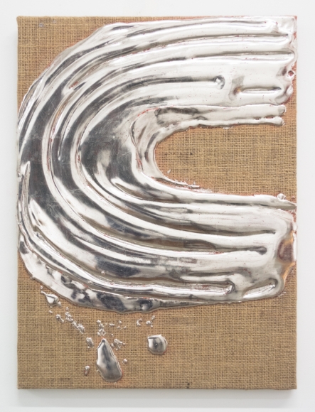Nancy Lorenz, Palladium on Burlap, 2018