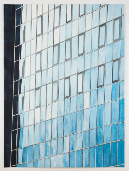 Amy Park, Grey Grid and Blue Windows, 2018