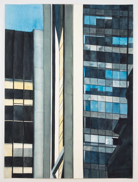 Amy Park, Collaged Solow Building, NYC (Gordon Bunshaft + SOM), 2017