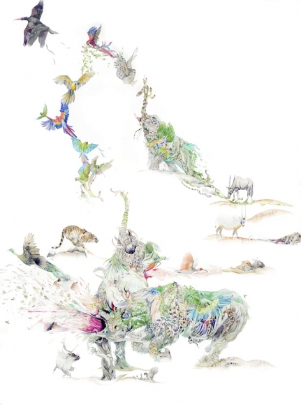 Laura Ball, The Onslaught, 2014