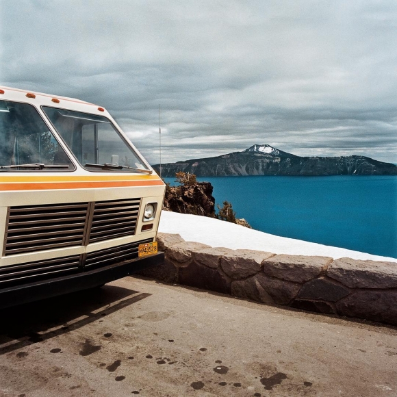 Motorhome at Overlook, Crater Lake National Park, Oregon