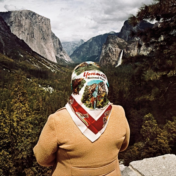 Woman with Scarf at Inspiration Point, Yosemite National Park, California