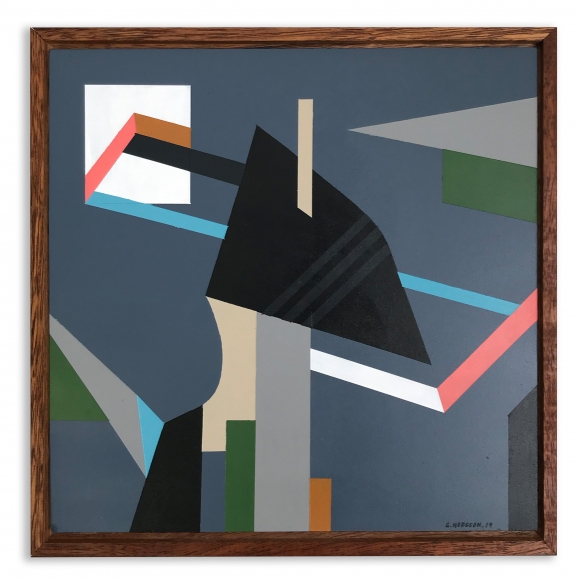 Greg Hodgson Sloped penthouse from distance, 2019 art