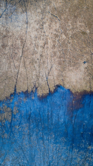 Stu Murphy Tucabia Blue, 2018, Aerial photo of wetlands near Grafton NSW