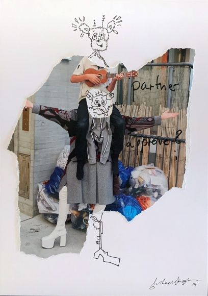 Michael Stiegler Partner Approve, 2019 art from the exhibition on Bowery at Lone Goat Gallery