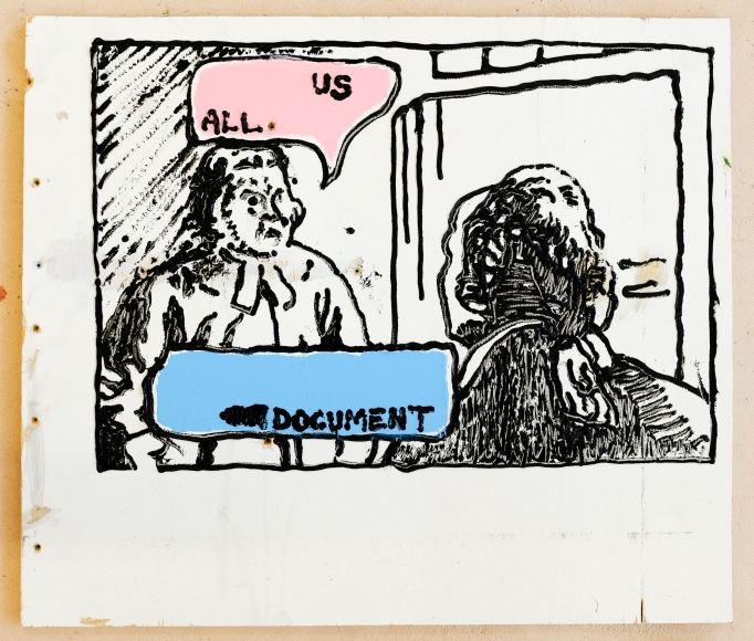 Jacob Boylan Document, 2020 Silicon & acrylic on plywood 59h x 69w cm