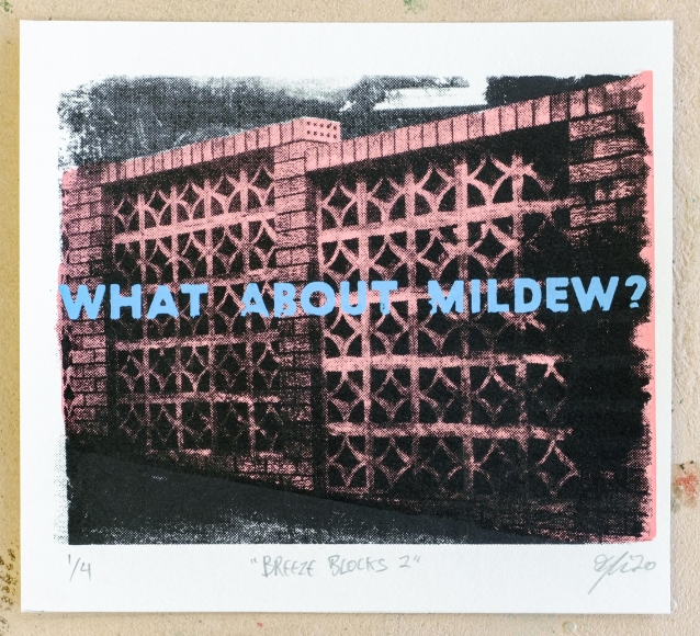 Jacob Boylan Breeze Blocks 2, 2020 Silk Screen on Paper 25h x 28w cm
