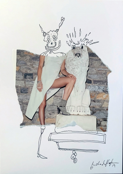 Michael Stiegler Lioness, 2019 art from the exhibition on Bowery at Lone Goat Gallery