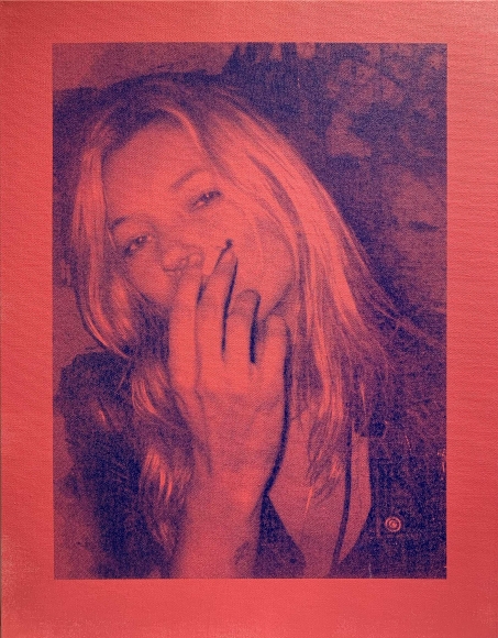 Michael Stiegler Kate Moss Pink, 2019 art from the exhibition on Bowery at Lone Goat Gallery