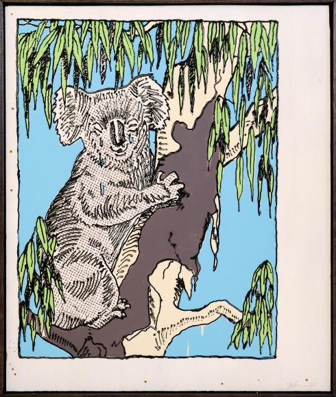 Jacob Boylan Koala, 2020 Silicon and House Paint on Ply Wood 107h x 85w cm